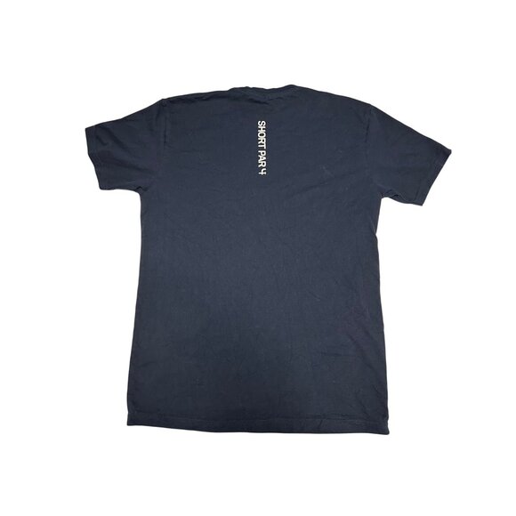 Short Par 4 Navy Blue Golf Bag Humor T Shirt Mens Size Medium Golfer - Picture 3 of 6